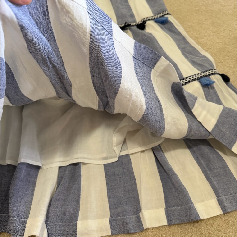 Tommy Bahama St. Lucia Rugby Stripe Midi Dress with pockets Size Large - Picture 6 of 9